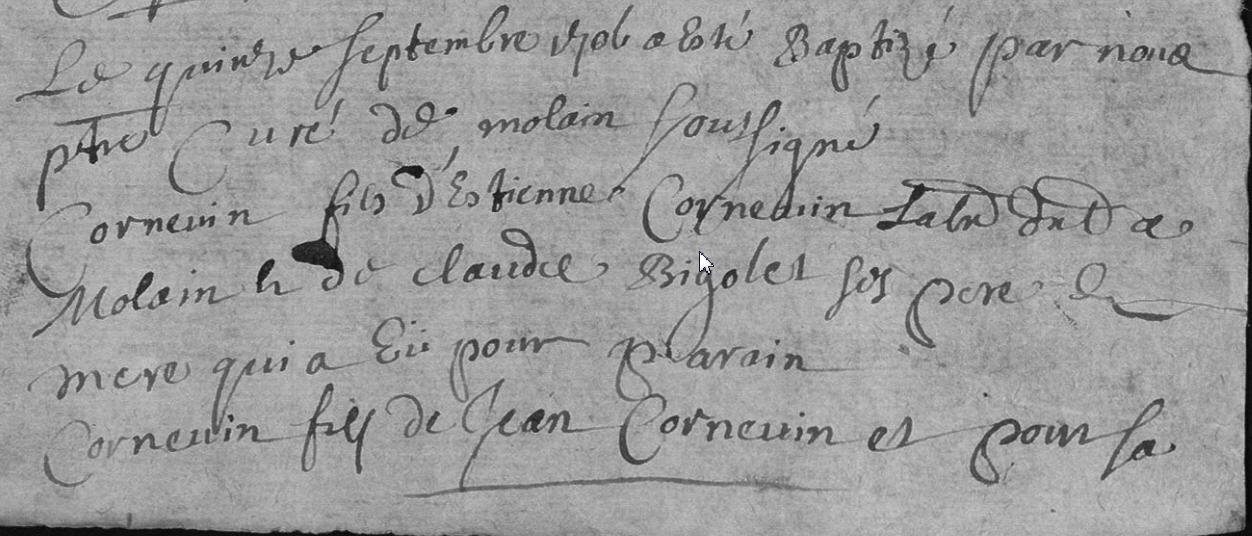 Naissance Antoine Cornevin 1704 1.jpg